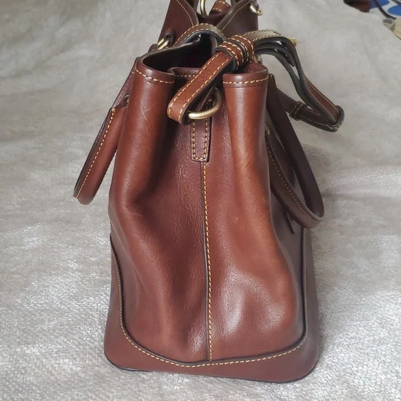 Dooney and Bourke Florentine Leather Perry Satchel - Picture 4 of 12